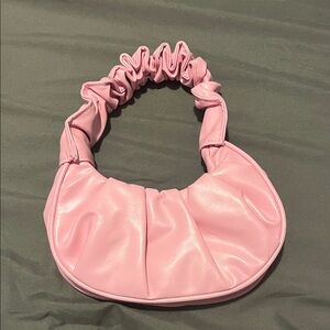 Pink Ruched Women's Bag